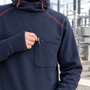 Navy Arc Flash and Flame Resistant Hoodie with Adjustable Hood (view 2)