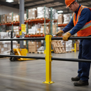 Slate Gray Premium Medium Duty Impact Protection Railing System - Corner Post