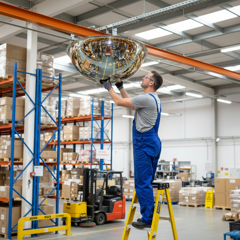 Rosy Brown Premium 360-Degree Panoramic Observation Mirror - Multiple Sizes Available