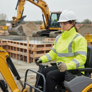 Rosy Brown Professional Hi-Visibility Executive Jacket - High-Performance Saturn Yellow