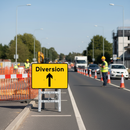 Gray Professional Quick-Fit Sign Face for Traffic Diversions - Diagram 2702A
