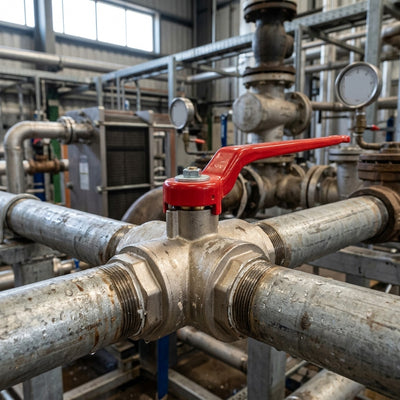 2" BSP Female 3-Way L Port Ball Valve, 20 Bar, Brass