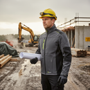 Dark Gray Premium Two-tone Medium Weight Softshell Jacket - Grey/Black