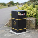 112 Litre Glass Fibre Composite Litter Bin with Hinged Door