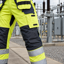 Hi-Vis Class 2 Work Trousers Equal Leg Pockets Hi-Vis Yellow/Navy (view 2)