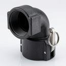 90° Cam Lever Coupler – 2" Female x 2" Polypropylene (view 2)