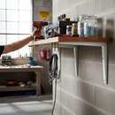 Dark Gray Heavy Duty White Mitred Shelf Brackets for Commercial and Domestic Use