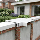 Aluminium Coping T-Junction – Secret Fix Wall Detail — RAL 9016 (in use)
