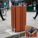 Wooden Litter Bin 100 Litre with Galvanised Steel Frame