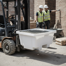 Dark Slate Gray 250 Litre Heavy Duty Top & Base Lift Fork Lift Mortar Tub - White