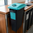 Slimline indoor office recycling bin with customisable lid