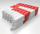 Low-level track barrier 1350mm interlocking polyethylene pack of 18 (view 2)