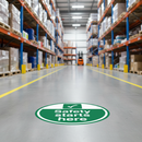 Dark Gray Premium Safety Starts Here Floor Sign - Slip Resistant & Durable