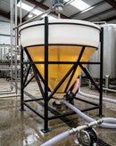 2000L Open Top Cone Tank, 60° Angle, Food Grade Polyethylene