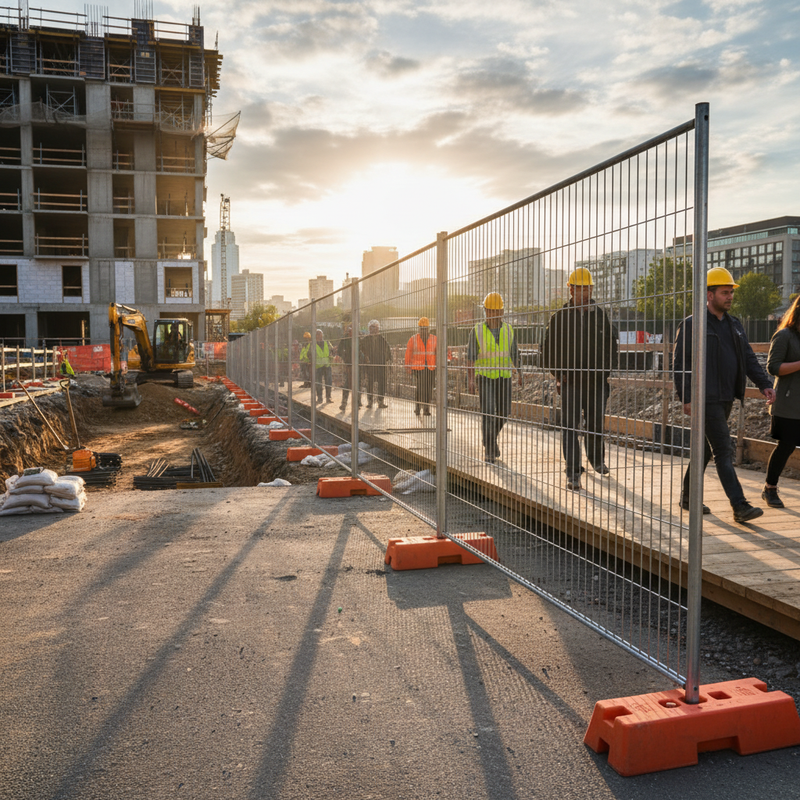 Dim Gray Heavy Duty Temporary Fencing Panels for Site Security and Crowd Control
