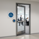 Gray Mandatory Fire Safety Sign - Secure Door Open When Premises are Occupied