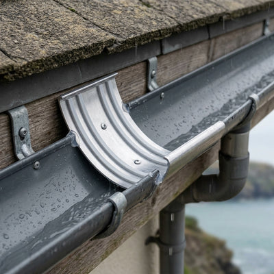 Half Round Aluminium Gutter Jointer 125mm Marine Grade
