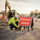Rosy Brown 30mph Road Sign 1050x750mm Heavy Duty Design