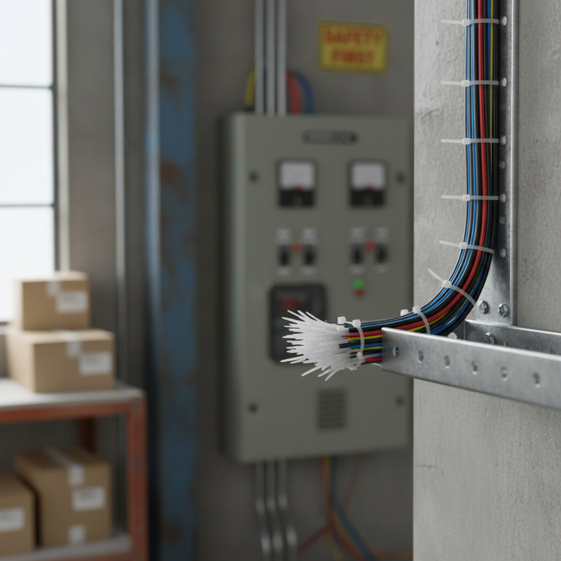 Dim Gray Heavy Duty White Nylon Cable Ties 350mm x 4.8mm (Pack of 100)