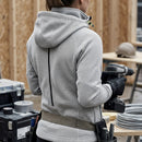 White/Black Women's Thermal Construction Hoodie