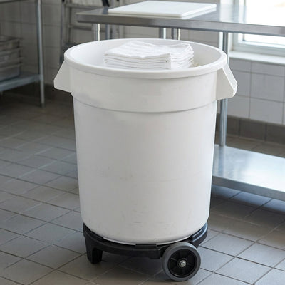 Round Polyethylene Container 166L with Ribbed Base and Handles