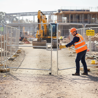 Heavy Duty Temporary Fencing Vehicle Gate for Construction Access
