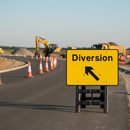 Gray Premium Quick-Fit Sign Face for Traffic Diversions - Diagram 2702