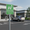 Dim Gray Premium EV Recharging Point Maximum Stay 'X' Hours Sign Face 660.9