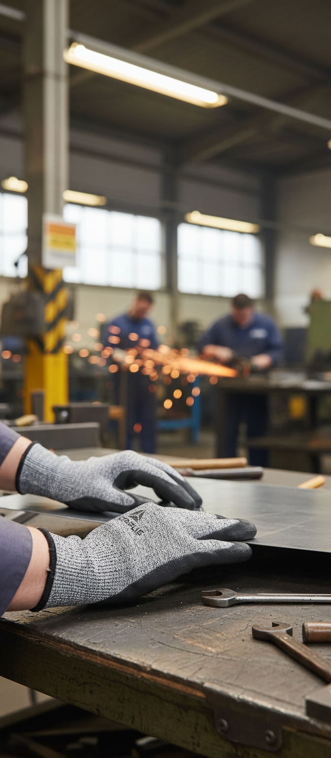 Dark Slate Gray Premium Nitrile Coated Gloves - 3 Pairs for Heavy Duty Use