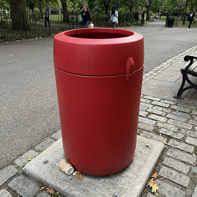 115 litre dome litter bin polyethylene classic style