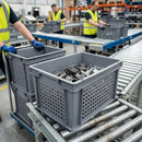 400 x 300 x 220mm 20L Euro Stacking Container Perforated Polypropylene