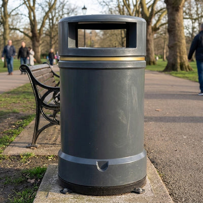 120 Litre Heritage Outdoor Litter Bin, Hooded Design