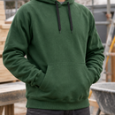 Heavyweight Pullover Work Hoodie with Kangaroo Pocket - Forest Green (view 2)