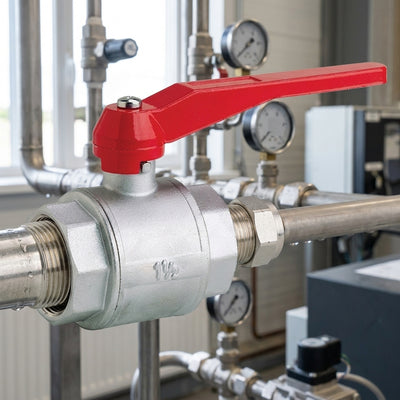1/2" BSP Female Lever Ball Valve – Plated Brass 54mm