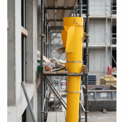 22" Heavy Duty Yellow Side Entry Hopper Rubbish Scaffold Chute
