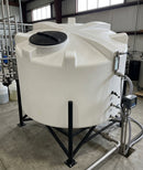 3000L Conical Storage Tank, 15° Cone, 620mm Lid, 2" Drain