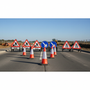 Dim Gray Premium Traffic Management Signs & Cones Kit for 2-Way Road Safety