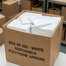 White Disposable Polythene Aprons – Box of 600