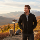 Light Gray Premium Fleece Jacket with Zipped Pockets and Drawcord Waist