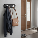 Premium Wall Mounted Coat Rack with Chrome Double Hooks for Stylish Organization