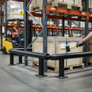 Light Slate Gray Heavy Duty Raised Collision Bars - End Cap for Impact Protection