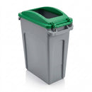 60 Litre Slim Mixed Recycling Bin with Handles and Secure Lid (view 2)
