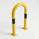 1200 x 650mm steel collision protection guard yellow and black (view 2)