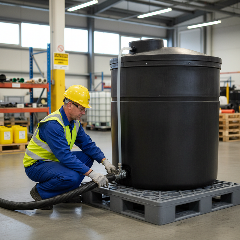 Dark Slate Gray 1500 Litre Heavy Duty Bunded Water Tank for Non-Potable Storage