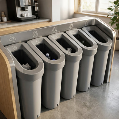 70L recycling station five-bin waste separation unit