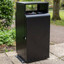 100 Litre Steel Litter Bin with Slam Lock and Drain Holes