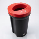 95 Litre Open-Top Recycling Bin, D-Shaped Profile, Polyethylene (view 2)