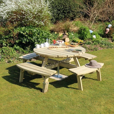 Round Picnic Table - 1.8m Diameter