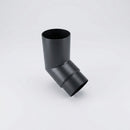 76mm Diameter Flush Joint Aluminium Downpipe Bends — RAL 7021 / 112.5 Deg