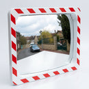 800 x 600mm P.A.S Traffic Mirror Red & White Frame (view 2)